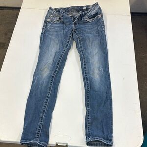 Miss Me Distressed Blue Skinny Jeans